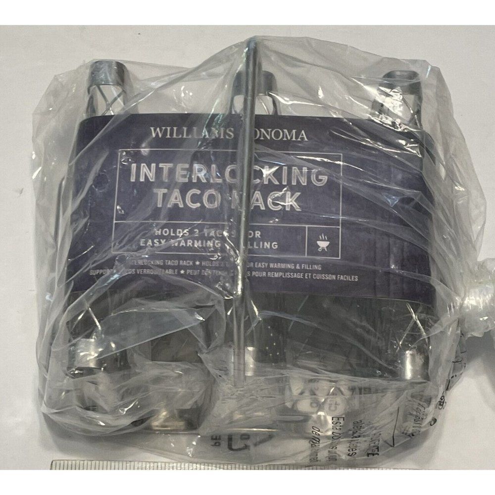 1- new Williams Sonoma Stainless-Steel Interlocking Taco Rack stand holder